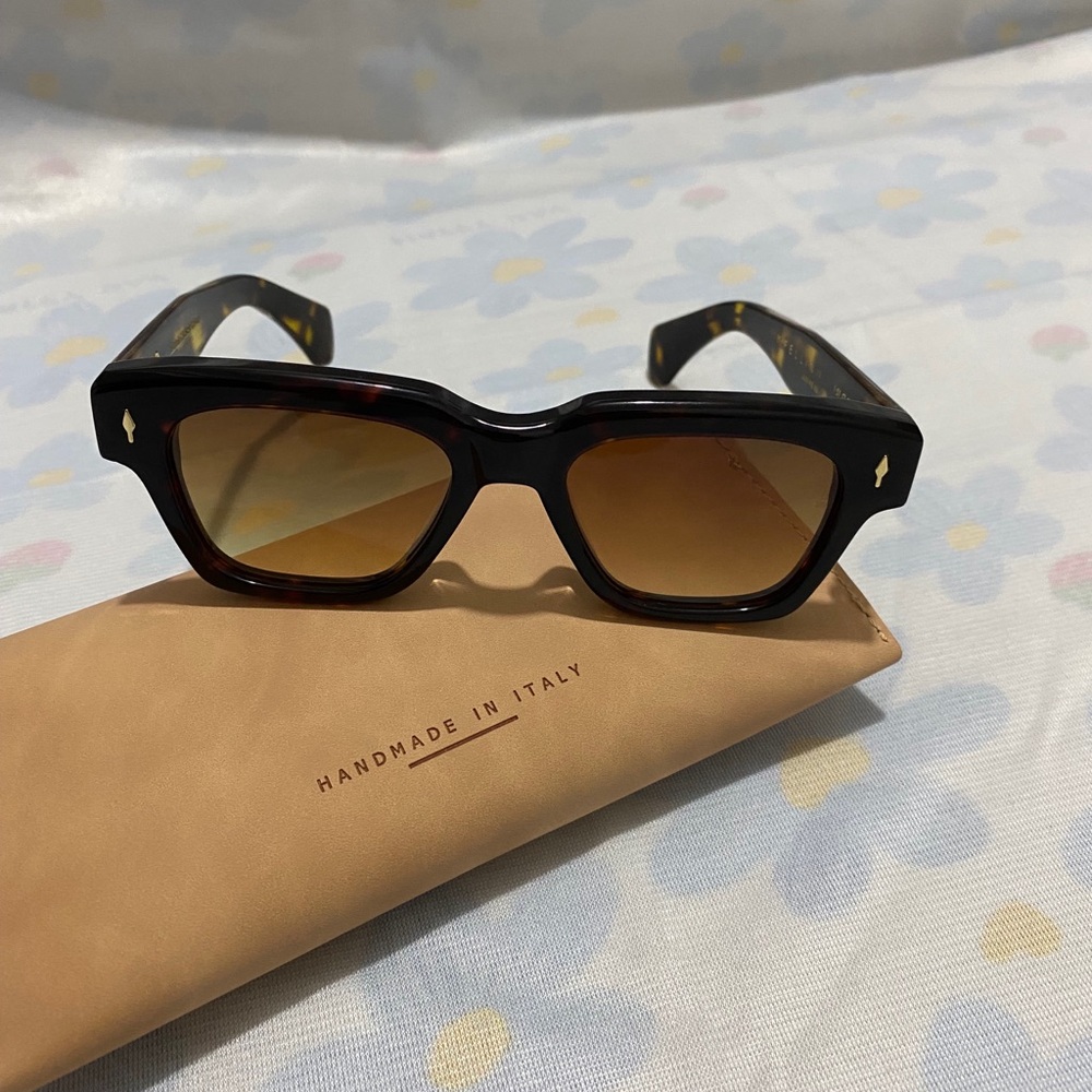 Jacques Marie Mage Brown Tortoiseshell Sunglasses with Brown Lenses